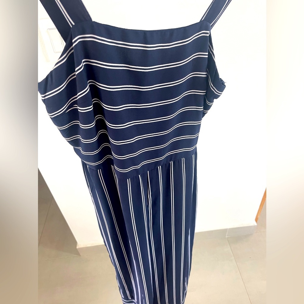 Casual Jumpsuit blue with white stripes